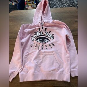 Kenzo Light Pink Eye Graphic Hoodie